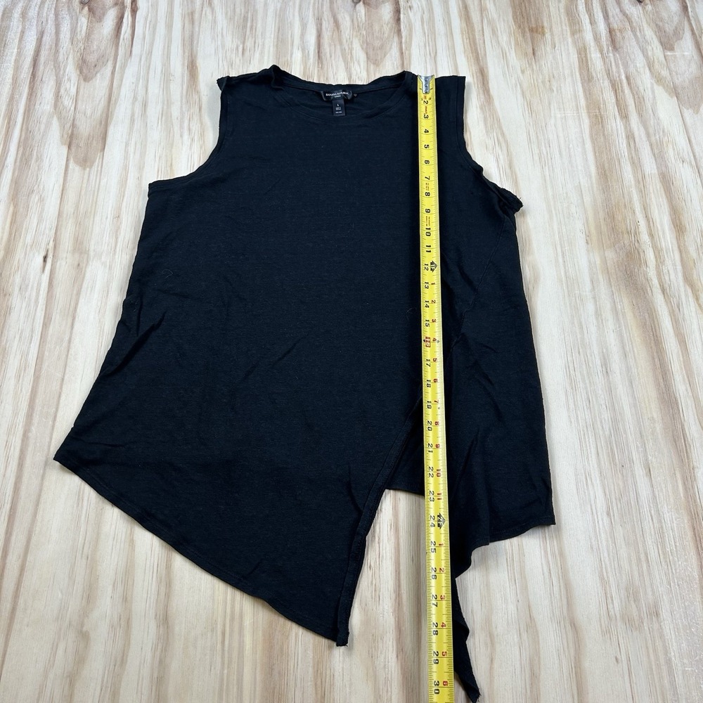 Banana Republic Women's Large Black Linen Sleeveless Asymmetrical Top Tunic - Picture 5 of 8